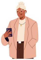 Older man with phone